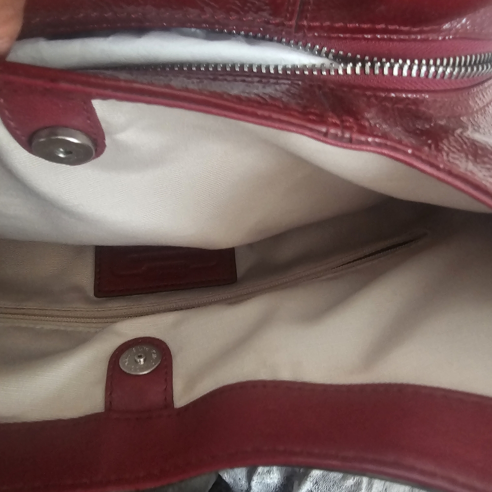Red Leather Handbag Coach